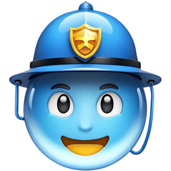 Crea una emoji animata di un lampeggiante blu della polizia su sfondo trasparente, che ruota e lampeggia una volta al secondo  emoji