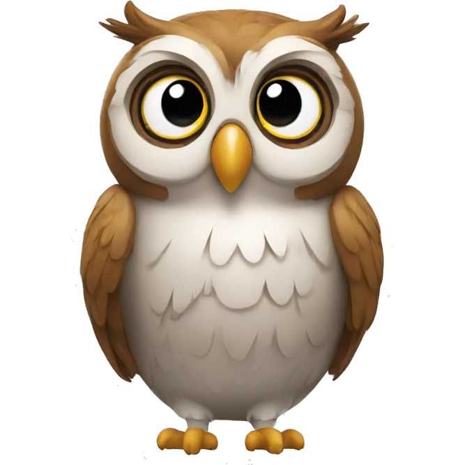 Owl wearing AirPods emoji