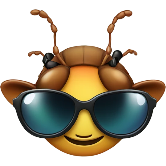 Bug with sunglasses  emoji