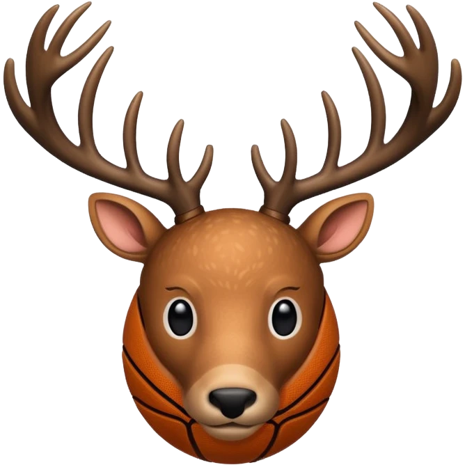 Deer as a basketball  emoji