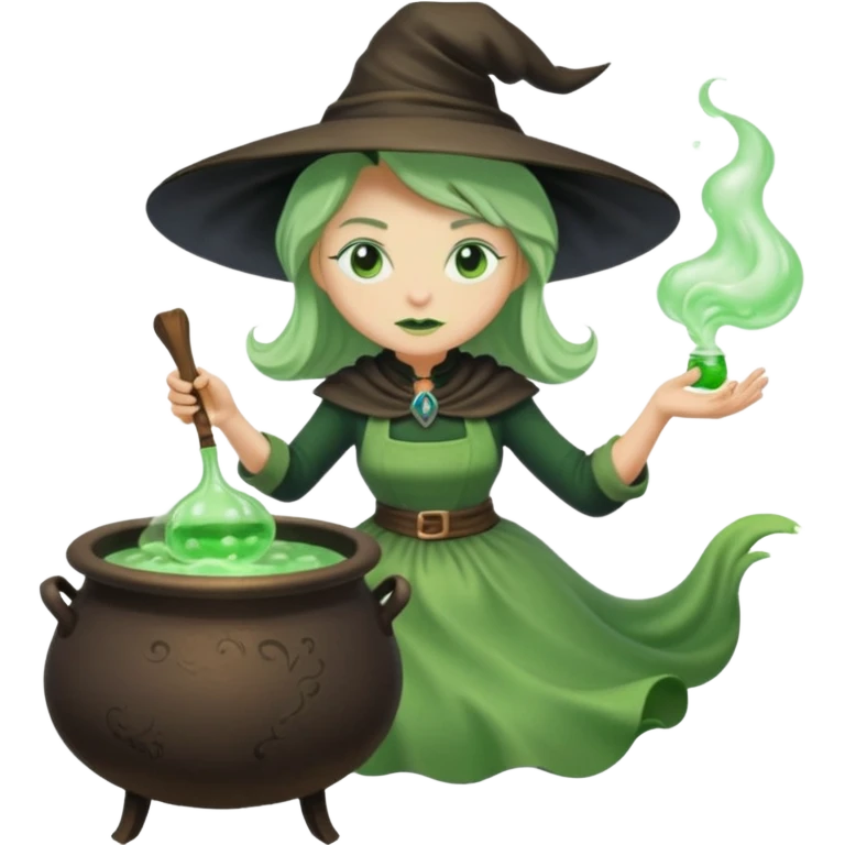 green witch cooking potion emoji