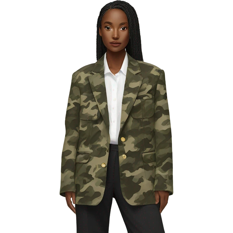 camouflage Wooli oversize blazer emoji