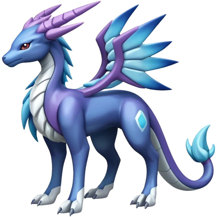 dialga-suicune-hybrid, full body emoji