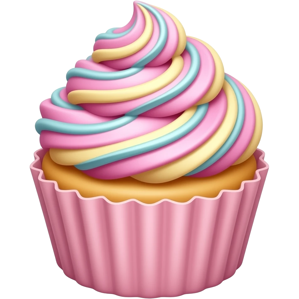 Cupcake with pink icing emoji