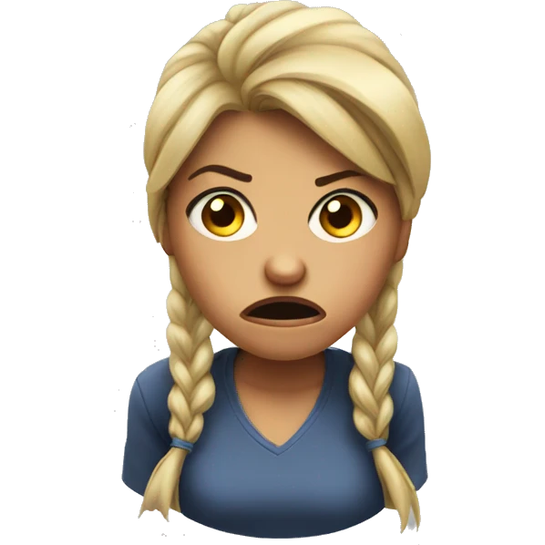 Girl angry emoji