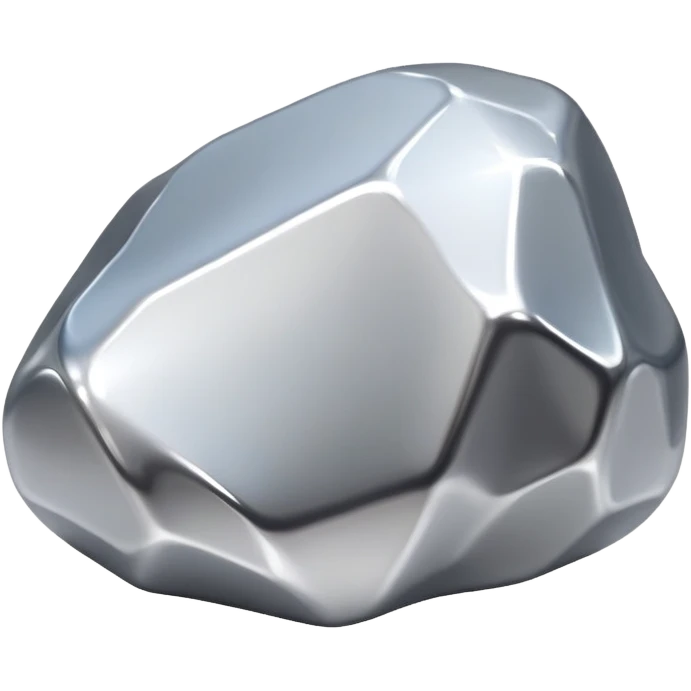 shiny silver metal nugget emoji
