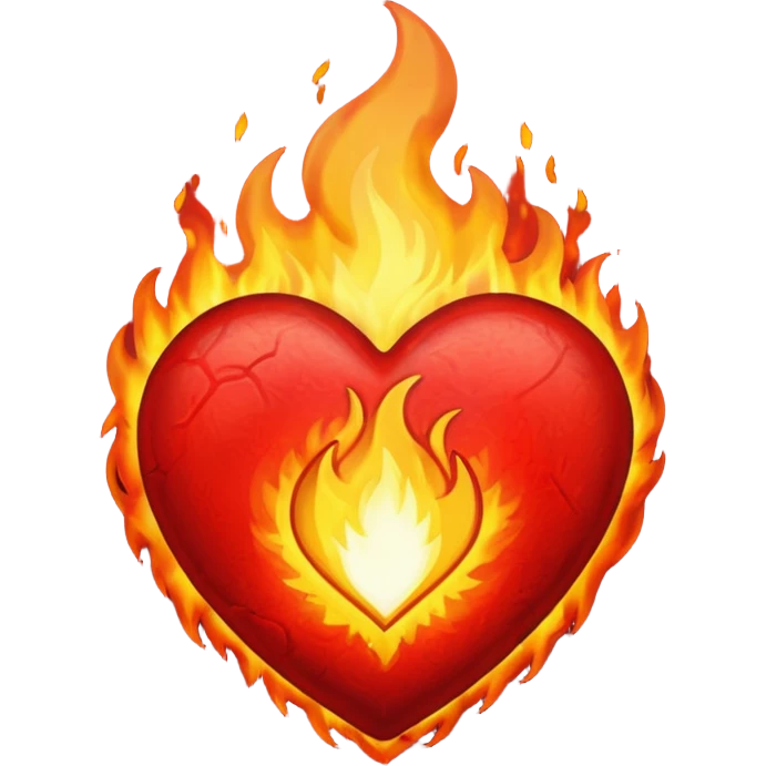 ATeşli kalp emoji