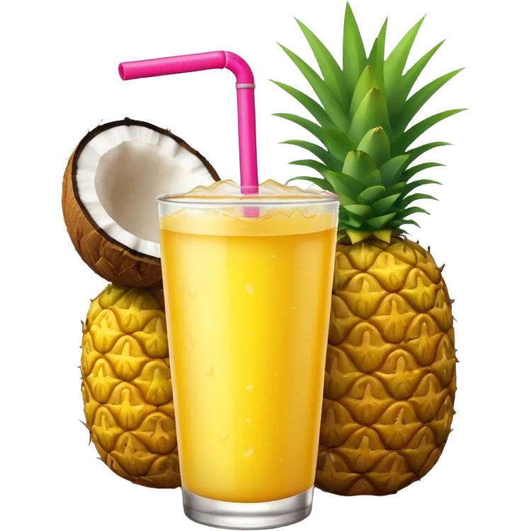 energy drink coconut and pinaple emoji