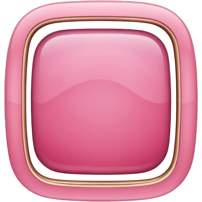 glossy curved frames, rose pink emoji