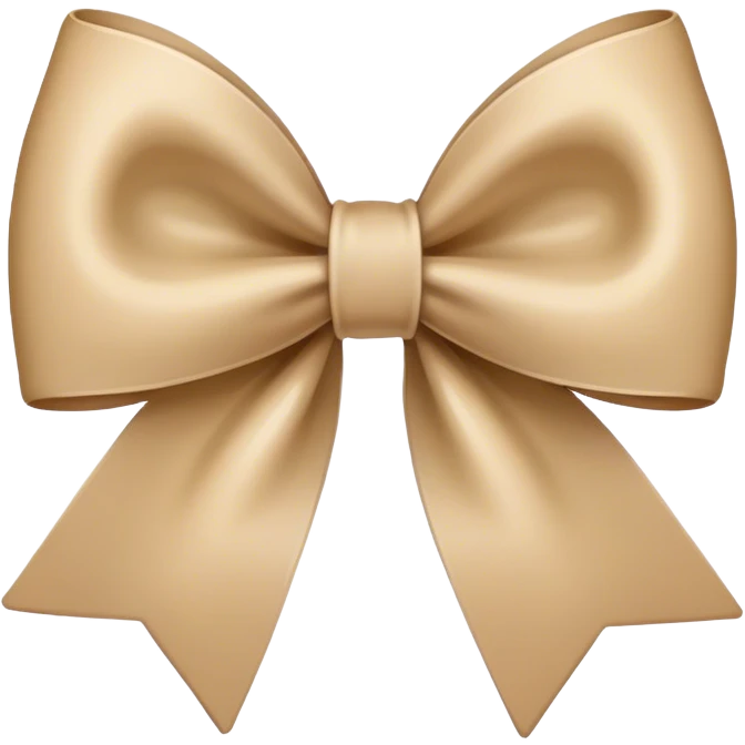 Beige bow emoji