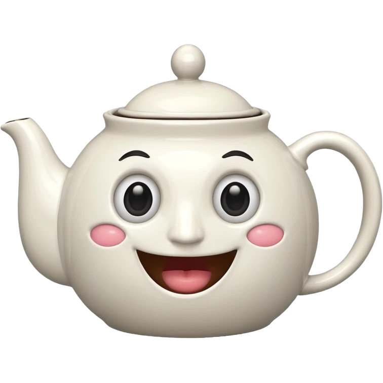 a teapot with eyes and mouth emoji