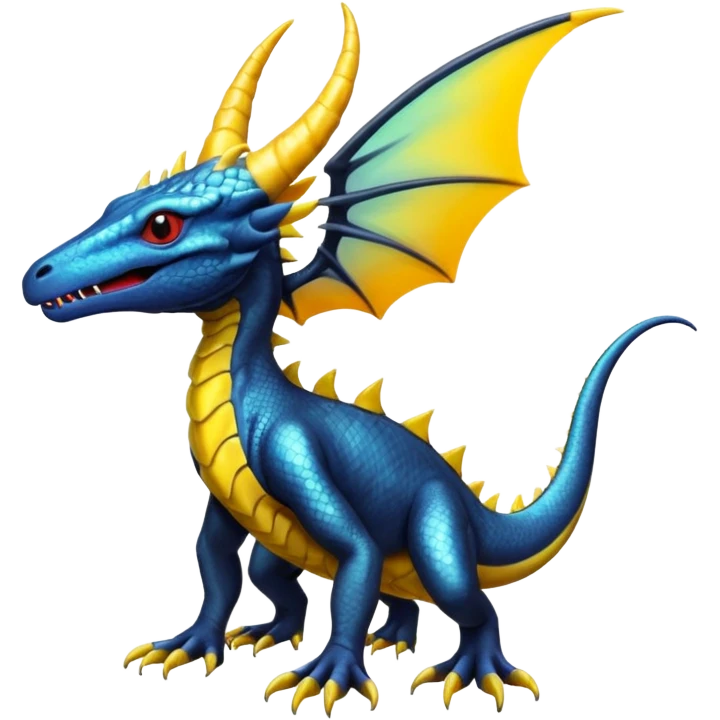 Shiny Horned Helioptile-Heliolisk-Salandit-Amaura-Fakémon-hybrid-creature (full body)  emoji