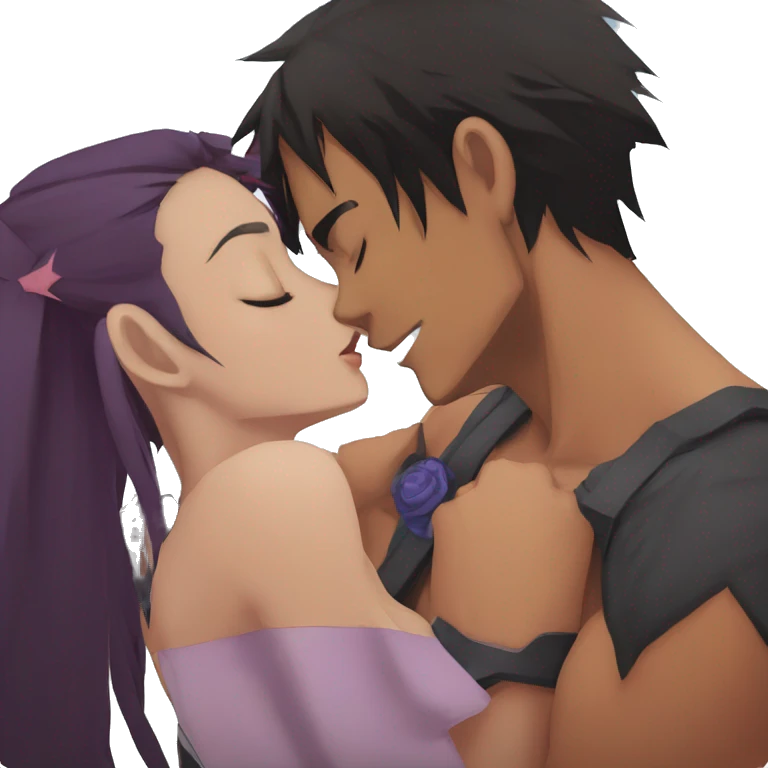 rossiu and simone kissing gurren lagann emoji