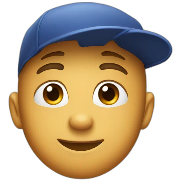 slight smile emoji in a baseball cap emoji