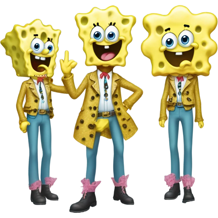 SpongeBob dressed like Dolly Parton  emoji