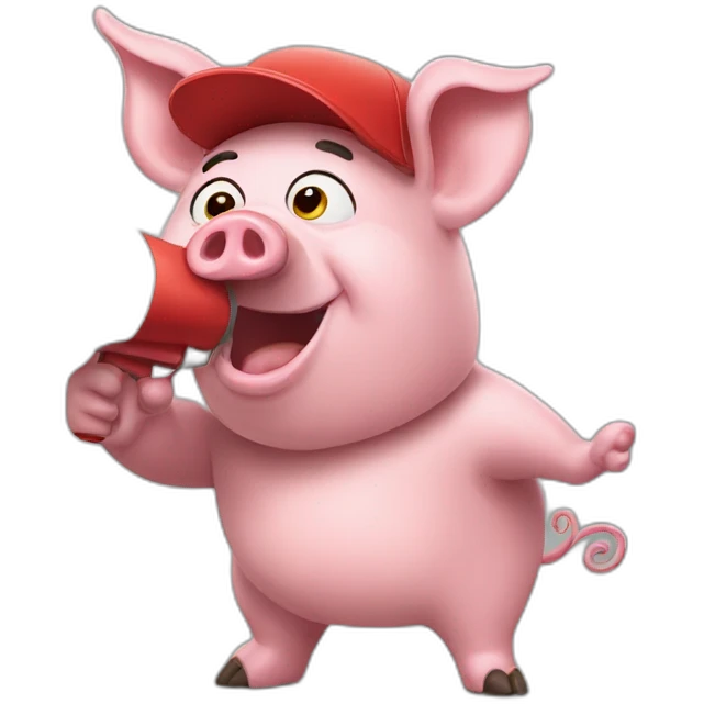 pig with megaphone emoji