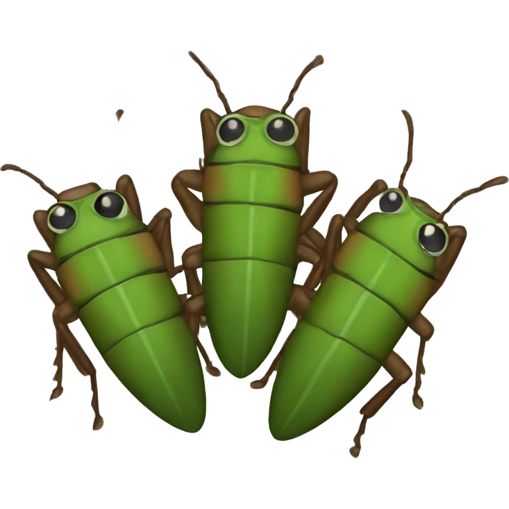 Three crickets  emoji