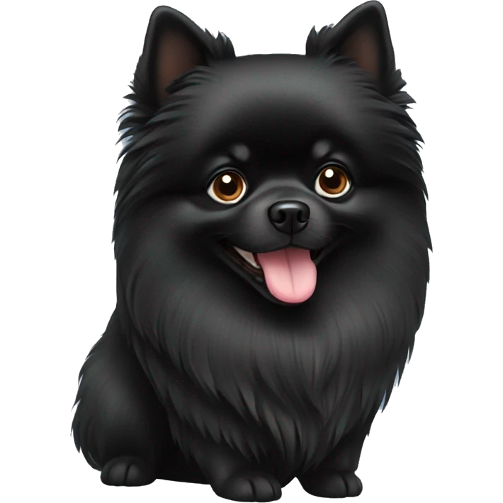 Black Pomeranian Dog emoji