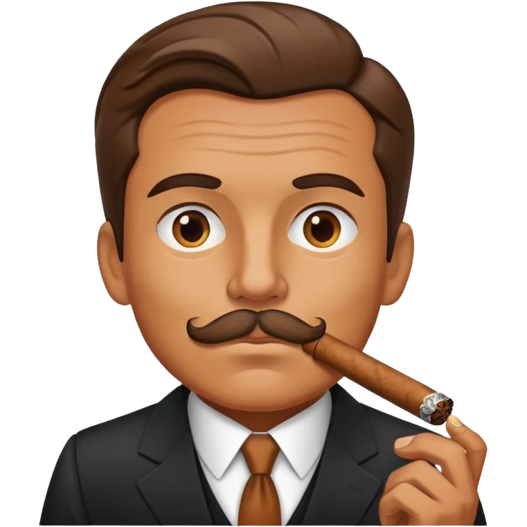 Mafia guy with a cigar in his mouth emoji