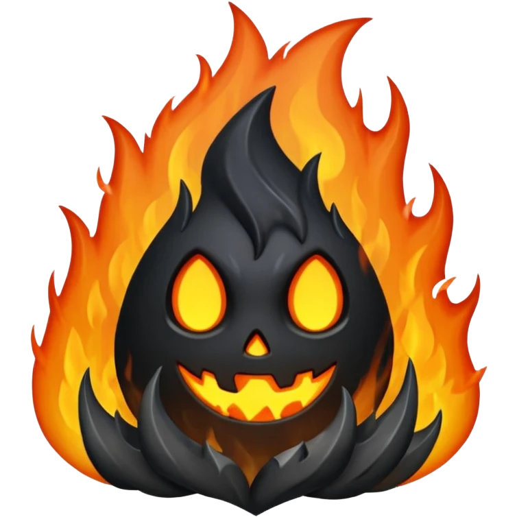 single black flame emoji