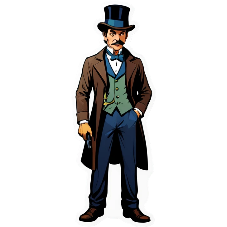 Detective with a tophat emoji