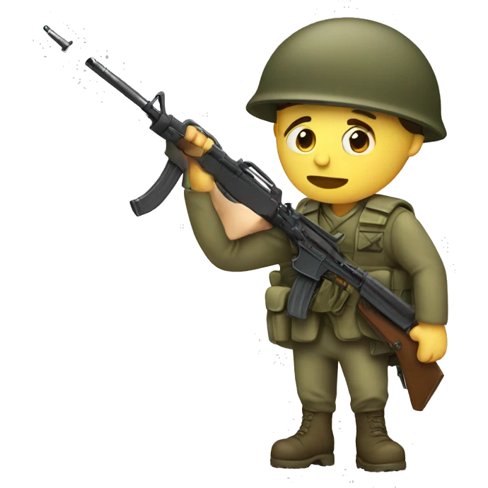 A soldier fighting emoji