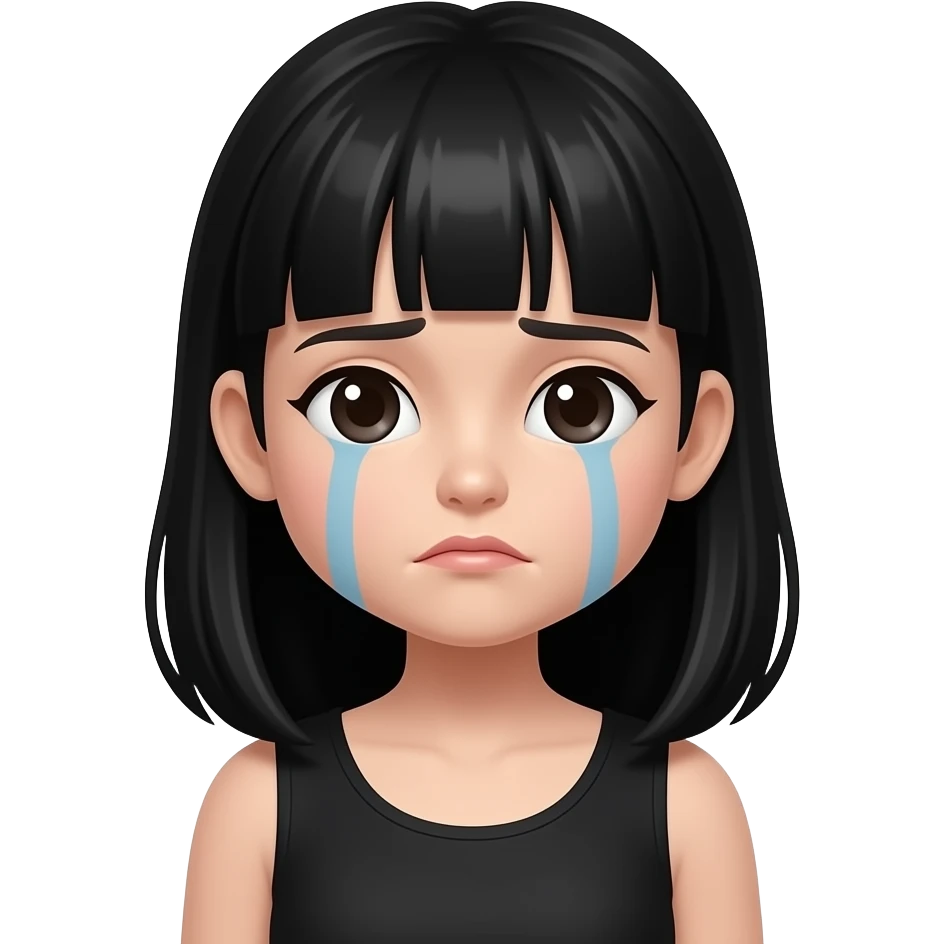 Black sad girl emoji