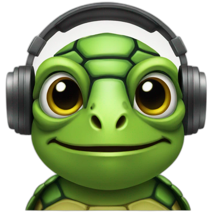DJ turtle emoji