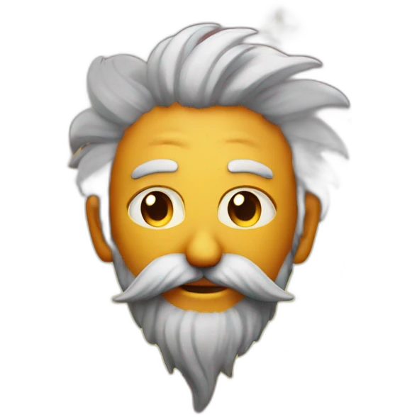 planet star sun wise with a glowing beard emoji