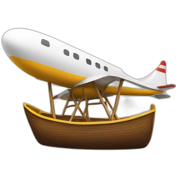bateau avec des ailes d'avion emoji