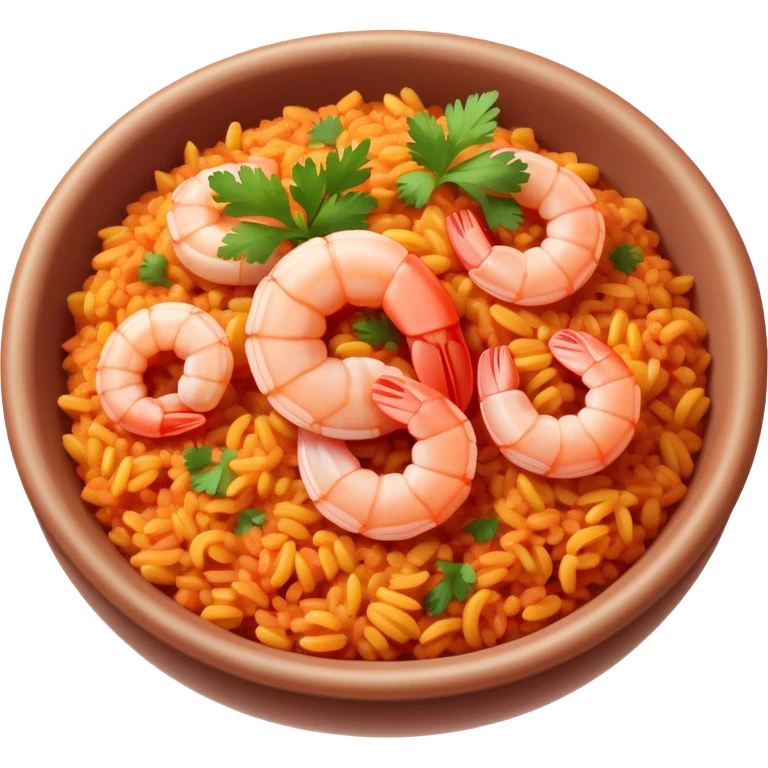 Argentine shrimp with Spanish rice emoji