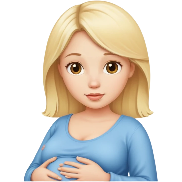 pregnant blonde girl  emoji
