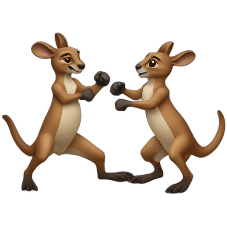 fighting kangaroo emoji