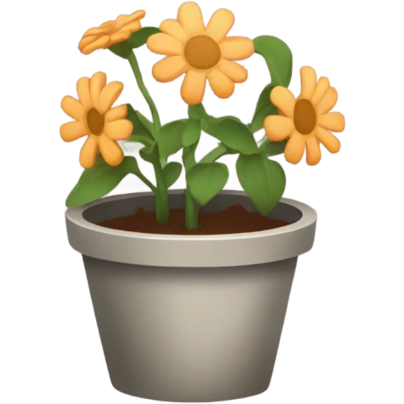 Flower pot with dead flowers emoji