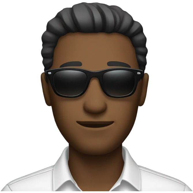 Frozen cool sunglasses man emoji
