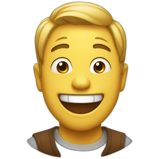 He laughs  emoji