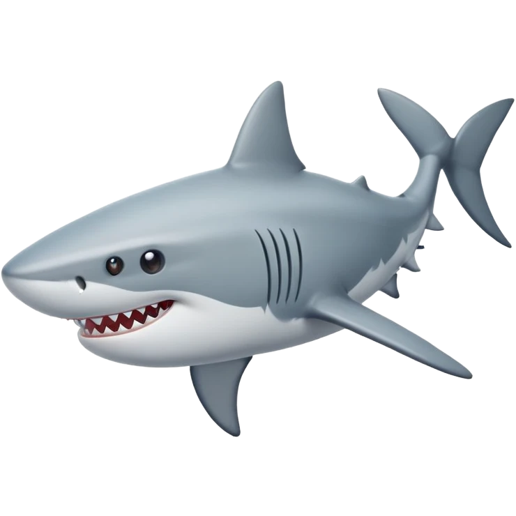 friendly shark swimming emoji
