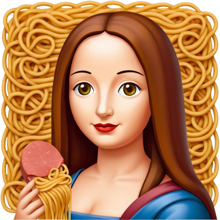 pop art monalisa SPAM meat spaghettio slop  emoji