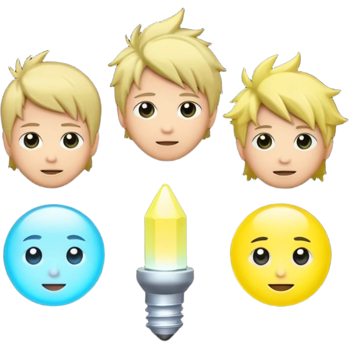 luzes japonesas roxas e ciano emoji
