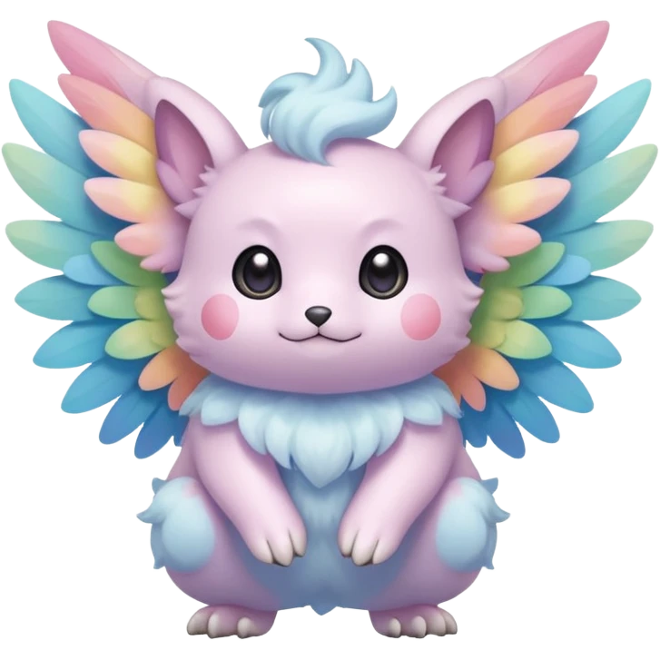 Pastel winged divine ethereal cute adorable fluffy colorful Pokémon emoji