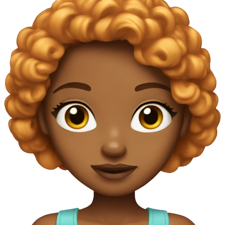 Ginger hair brown Skin Bratz emoji
