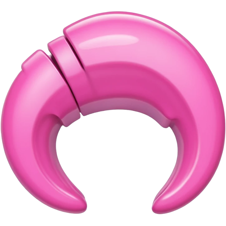 an ios genmoji for a pink claw clip emoji