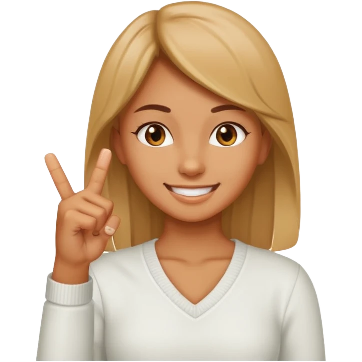 girl doing the middle finger emoji