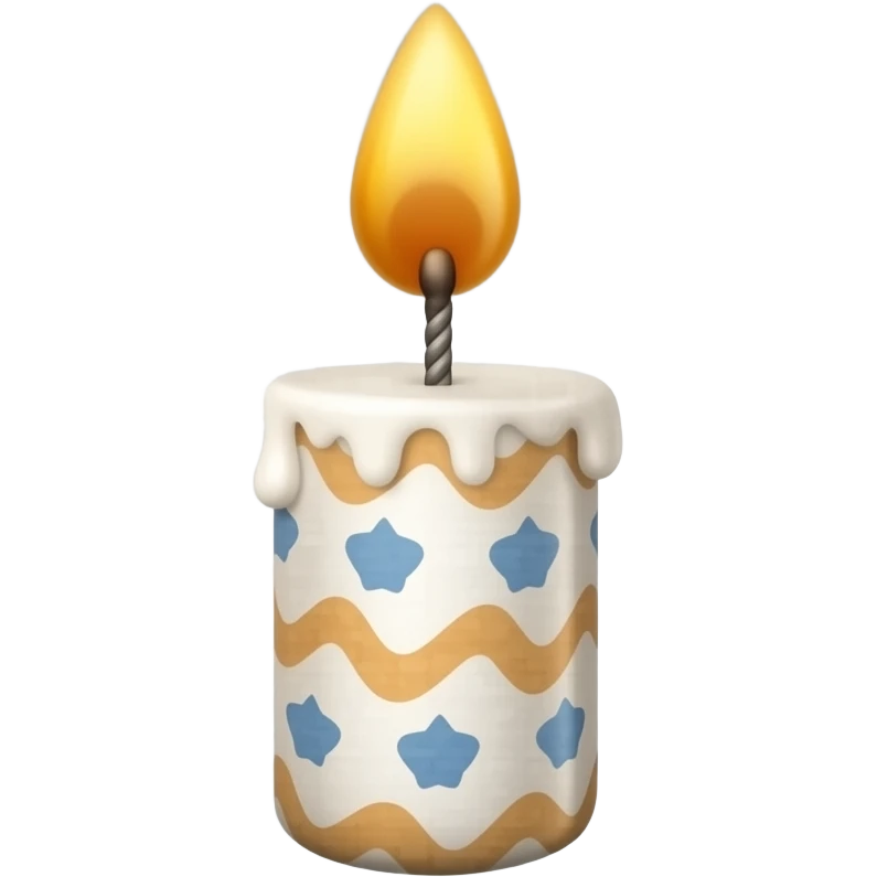 birthday party candle on white background emoji