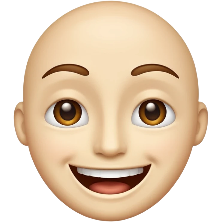 A smile but put the mouth above the eyes emoji