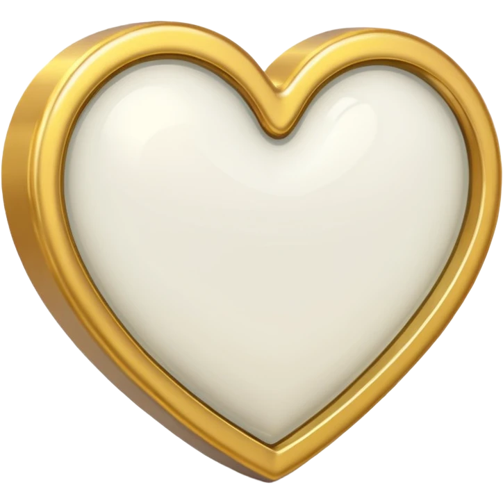white heart with gold outline emoji