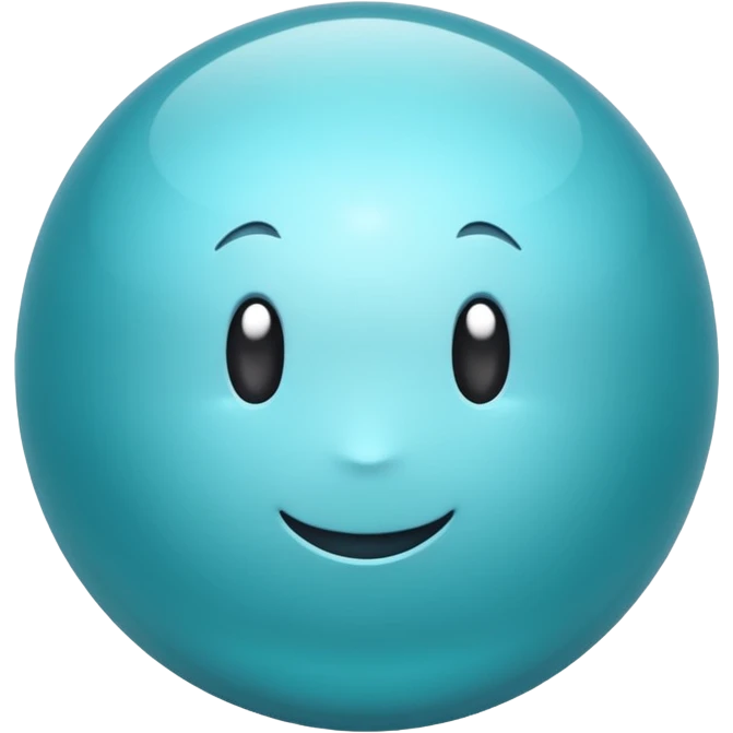 aqua color sphere emoji