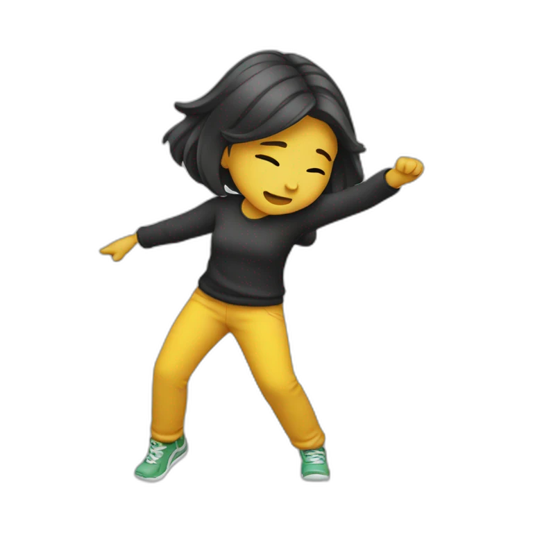 fille qui dab emoji