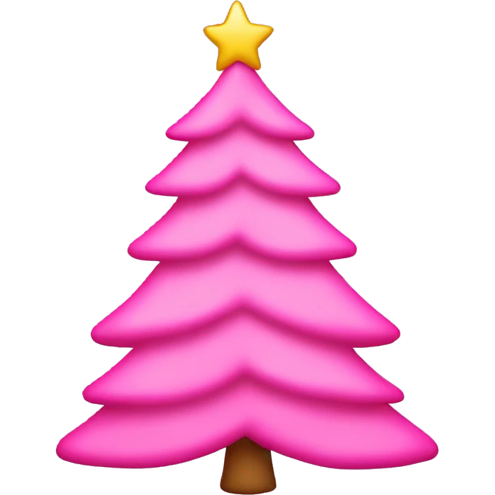 Pink Christmas tree emoji