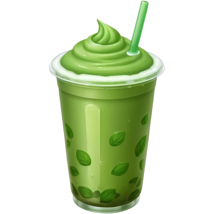 iced matcha in a plastic cup emoji